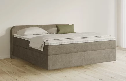 Mozart Boxspringbett Serie 5 Salieri 180x200 Feiner Stoff Taupe H3/H3 schwebend