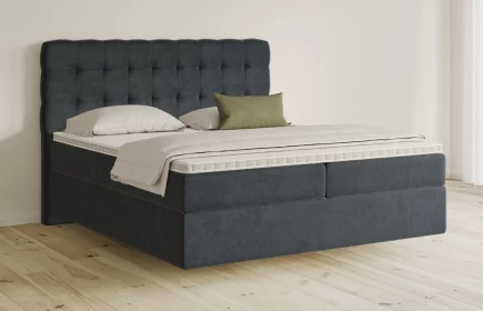 Mozart Boxspringbett Serie 5 Haydn 180x220 Samt Anthrazit H3/H2 schwebend