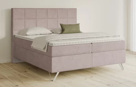 Mozart Boxspringbett Serie 5 Schubert 180x200 Samt Hellrosa H3/H3