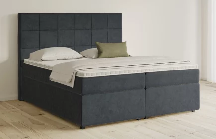 Mozart Boxspringbett Serie 5 Schubert 180x200 mit Bettkasten Samt Anthrazit H2/H3