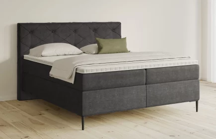 Mozart Boxspringbett Serie 5 Brahms 180x220 Feiner Stoff Anthrazit H2/H3