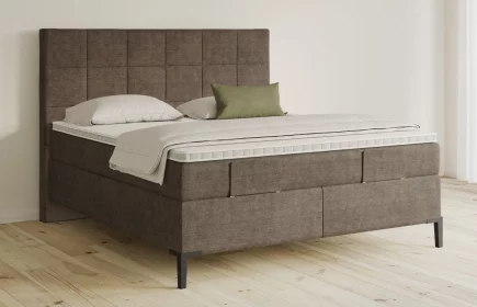 Mozart Boxspringbett Serie 5 Schubert 180x200 elektrisch Feiner Stoff Braun H4/H3