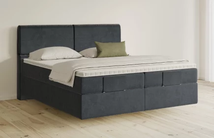 Mozart Boxspringbett Serie 5 Strauss 200x190 elektrisch Samt Anthrazit H4/H2 schwebend