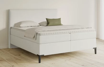 Mozart Boxspringbett Serie 5 Wagner 180x210 Samt Crèmeweiß H3/H3