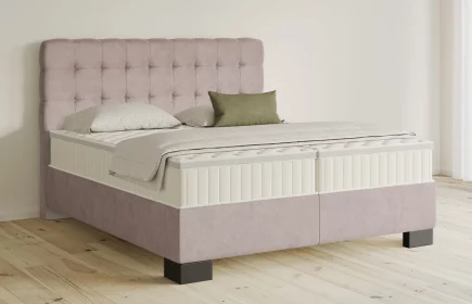 Mozart Boxspringbett Serie 5 Haydn 180x200 Samt Hellrosa H3/H3 Königliche Matratze
