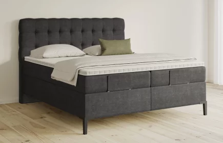 Mozart Boxspringbett Serie 5 Haydn 180x200 elektrisch Feiner Stoff Anthrazit H2/H4