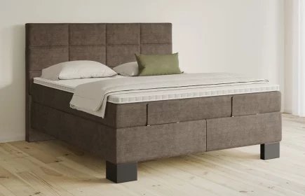 Mozart Boxspringbett Serie 5 Soler 180x200 elektrisch Feiner Stoff Braun H4/H3