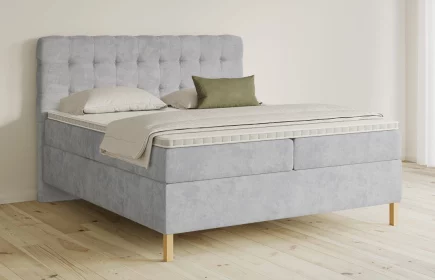 Mozart Boxspringbett Serie 5 Haydn 180x200 Samt Hellgrau H3/H3