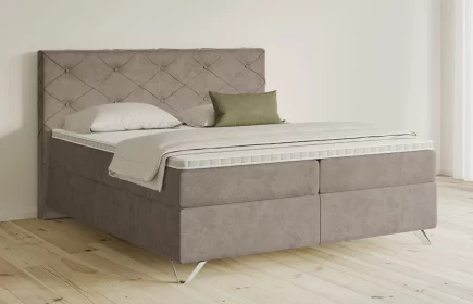 Mozart Boxspringbett Serie 5 Brahms 180x200 Samt Beigebraun H4/H3