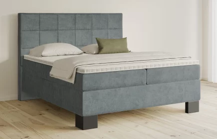 Mozart Boxspringbett Serie 5 Schubert 180x200 Samt Pastellblau H2/H3