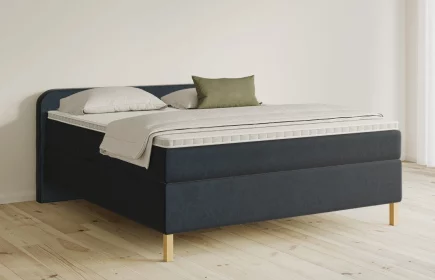 Mozart Boxspringbett Serie 5 Salieri 180x210 Samt Dunkelblau H2/H3