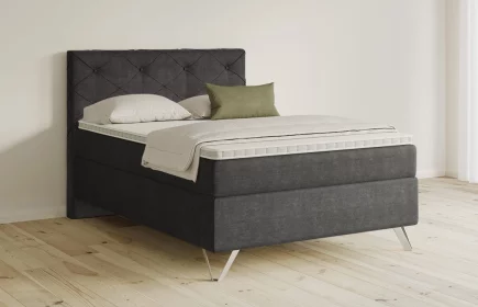 Mozart Boxspringbett Serie 5 Brahms 140x200 Feiner Stoff Anthrazit H2