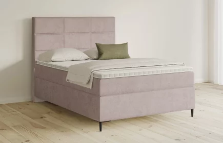 Mozart Boxspringbett Serie 5 Soler 140x200 Samt Hellrosa H4