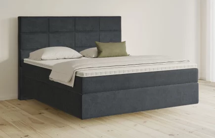 Mozart Boxspringbett Serie 5 Soler 160x200 Samt Anthrazit H3/H3 schwebend