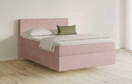 Mozart Boxspringbett Serie 5 Clementi 140x200 Feiner Stoff Rosa H3 schwebend