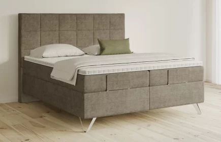 Mozart Boxspringbett Serie 5 Schubert 180x200 elektrisch Feiner Stoff Taupe H3/H3