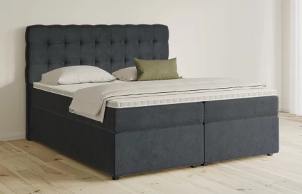 Mozart Boxspringbett Serie 5 Haydn 180x200 mit Bettkasten Samt Anthrazit H3/H3