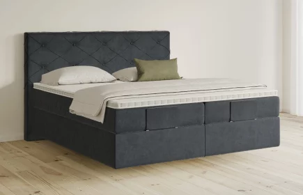 Mozart Boxspringbett Serie 5 Brahms 280x200 elektrisch Samt Anthrazit H2/H2 schwebend