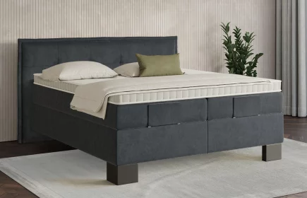 Mozart Boxspringbett Serie 7 Beethoven 200x210 elektrisch Samt Anthrazit H3