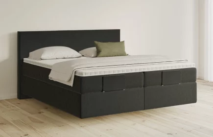 Mozart Boxspringbett Serie 5 Bach 280x200 elektrisch Samt Schwarz H2/H2 schwebend