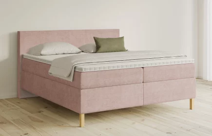 Mozart Boxspringbett Serie 5 Bach 240x200 Feiner Stoff Rosa H3/H2