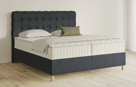 Mozart Boxspringbett Serie 5 Haydn 240x190 Samt Anthrazit H3/H3 Königliche Matratze