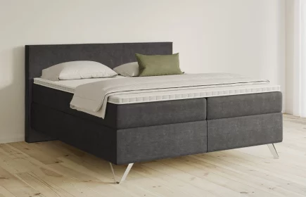 Mozart Boxspringbett Serie 5 Bach 240x220 Feiner Stoff Anthrazit H2/H4