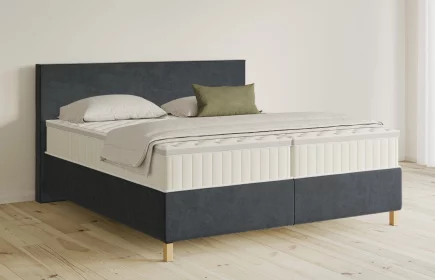 Mozart Boxspringbett Serie 5 Bach 240x200 Samt Anthrazit H4/H4 Königliche Matratze