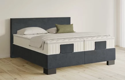 Mozart Boxspringbett Serie 5 Bach 280x220 elektrisch Samt Anthrazit H3/H3 Königliche Matratze