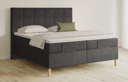 Mozart Boxspringbett Serie 5 Schubert 240x220 elektrisch Feiner Stoff Anthrazit H3/H3