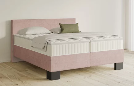 Mozart Boxspringbett Serie 5 Bach 280x200 Feiner Stoff Rosa H3/H2 Königliche Matratze