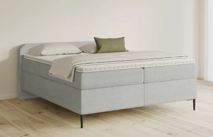 Mozart Boxspringbett Serie 5 Salieri 240x220 Feiner Stoff Silbergrau H3/H3