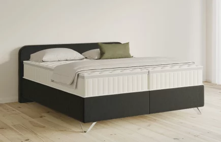 Mozart Boxspringbett Serie 5 Salieri 280x200 Samt Schwarz H2/H2 Königliche Matratze