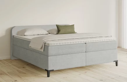 Mozart Boxspringbett Serie 5 Salieri 240x220 Feiner Stoff Silbergrau H2/H2