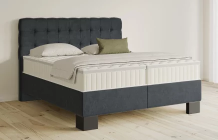 Mozart Boxspringbett Serie 5 Haydn 240x200 Samt Anthrazit H3/H2 Königliche Matratze