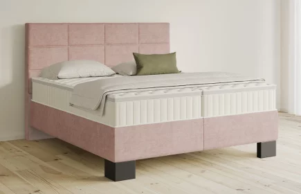 Mozart Boxspringbett Serie 5 Soler 280x210 Feiner Stoff Rosa H3/H3 Königliche Matratze