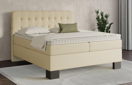 Mozart Boxspringbett Serie 7 Haydn 180x220 Kunstleder Vanille H3/H2