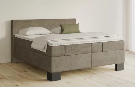 Mozart Boxspringbett Serie 5 Bach 240x200 elektrisch Feiner Stoff Taupe H2/H2