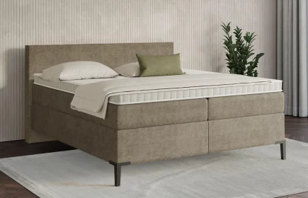 Mozart Boxspringbett Serie 7 Bach 280x220 Feiner Stoff Taupe H2/H2