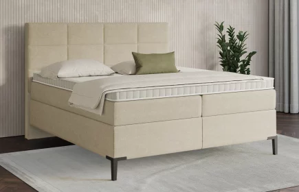 Mozart Boxspringbett Serie 7 Soler 240x200 Grober Stoff Beige H4/H2