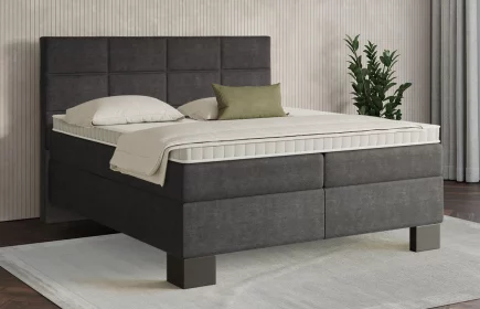 Mozart Boxspringbett Serie 7 Soler 240x220 Feiner Stoff Anthrazit H2/H3