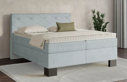 Mozart Boxspringbett Serie 7 Brahms 280x220 Feiner Stoff Pastellblau H3/H3