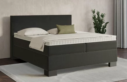 Mozart Boxspringbett Serie 7 Händel 180x200 Samt Schwarz H3/H3