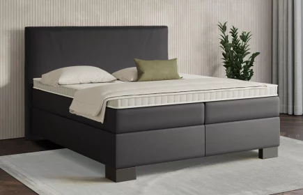 Mozart Boxspringbett Serie 7 Wagner 280x220 Kunstleder Schwarz H3/H3