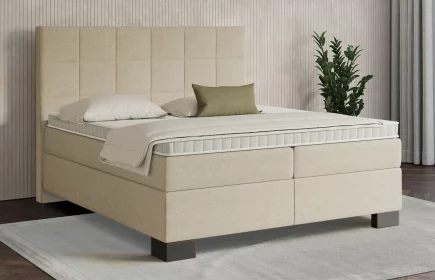 Mozart Boxspringbett Serie 7 Schubert 280x200 Grober Stoff Beige H3/H2