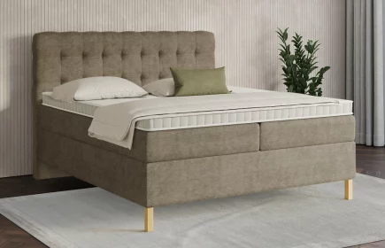 Mozart Boxspringbett Serie 7 Haydn 180x200 Feiner Stoff Taupe H3/H2