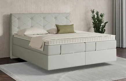 Mozart Boxspringbett Serie 7 Brahms 280x220 elektrisch Kunstleder Stone H3/H2 schwebend