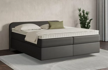 Mozart Boxspringbett Serie 7 Salieri 280x200 Kunstleder Dunkelbraun H3/H3 schwebend