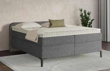 Mozart Boxspringbett Serie 7 Salieri 280x220 Grober Stoff Anthrazit H2/H3