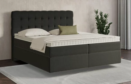 Mozart Boxspringbett Serie 7 Haydn 240x200 Samt Schwarz H3/H2 schwebend